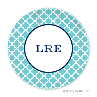 Bristol Tile Teal Personalized Plate