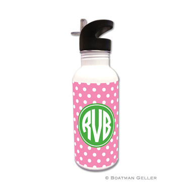 Polka Dot Bubblegum Water Bottle