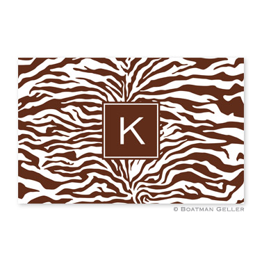 Zebra Chocolate Personalized Placemat