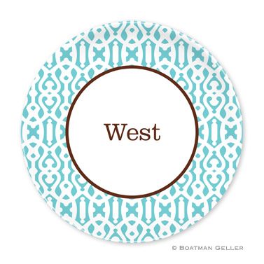 Cameron Teal Personalized Plate