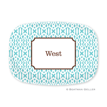 Cameron Teal Personalized Platter