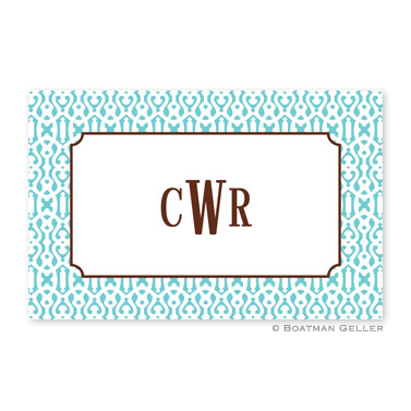 Cameron Teal Personalized Placemat