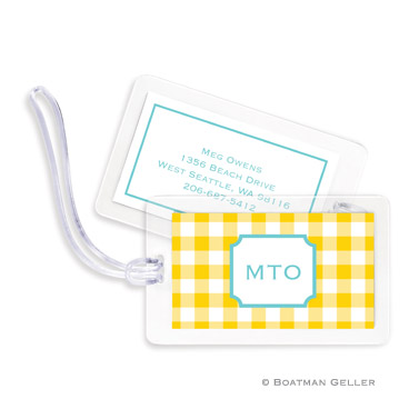 Classic Check Sunflower Bag Tag