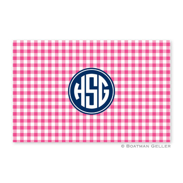Classic Check Raspberry Personalized Placemat