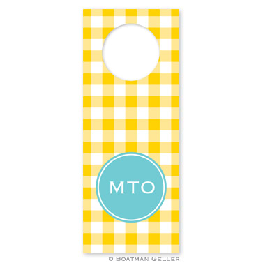 Classic Check Sunflower Wine Tag