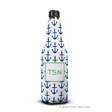 Anchors Navy Bottle Koozie