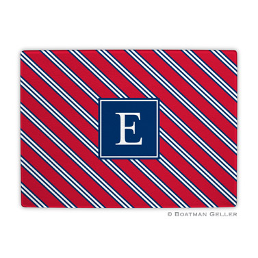 Repp Tie Red & Navy Cutting Board