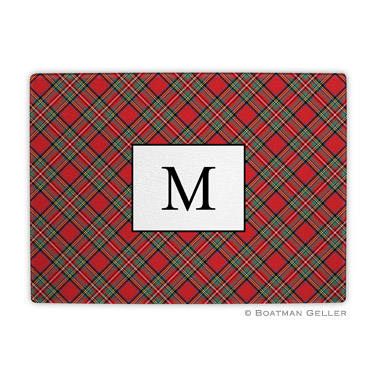 Plaid Red Holiday Cutting Board