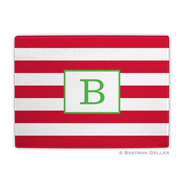Awning Stripe Red Holiday Cutting Board