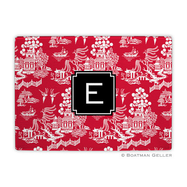Chinoiserie Red Holiday Cutting Board by Boatman Geller