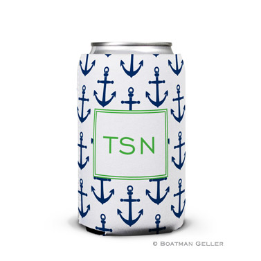 Anchors Navy Can Koozie