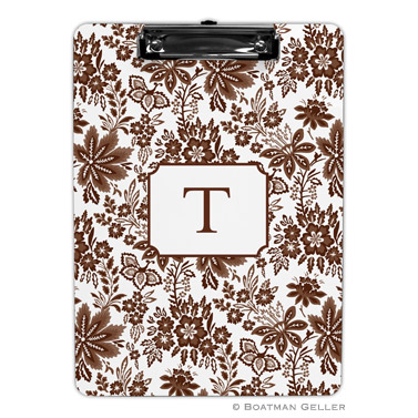 Classic Floral Brown Clipboard
