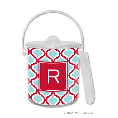 Kate Red & Teal Ice Bucket