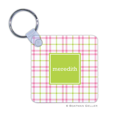 Miller Check Pink & Green Key Chain