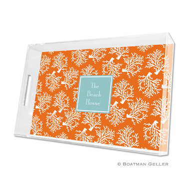 Coral Repeat Large Tray by Boatman Geller