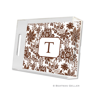 Classic Floral Brown Small Tray
