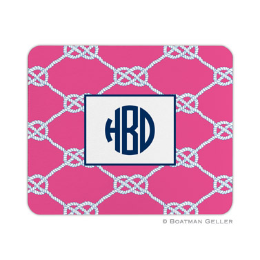 Nautical Knot Raspberry Mouse Pad by Boatman Geller