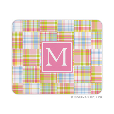 Madras Patch Pink Mouse Pad by Boatman Geller