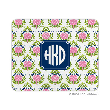 Pineapple Repeat Pink Mouse Pad