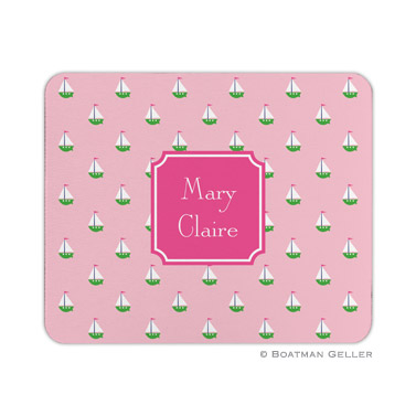 Little Sailboat Pink Mouse Pad