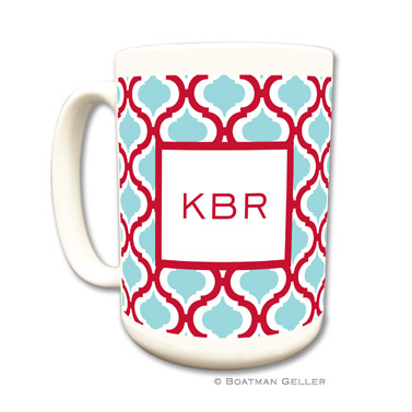 Kate Red & Teal Coffee Mug