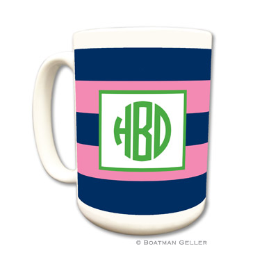 Rugby Navy & Pink Coffee Mug
