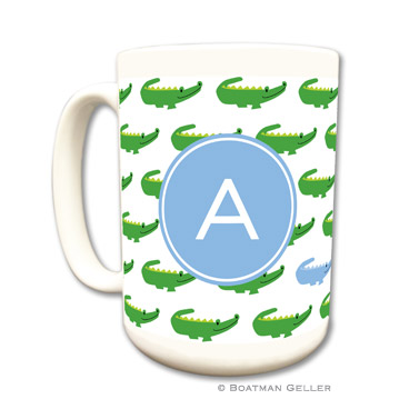Alligator Repeat Blue Coffee Mug