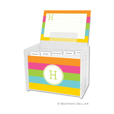 Bold Stripe Recipe Box by Boatman Geller