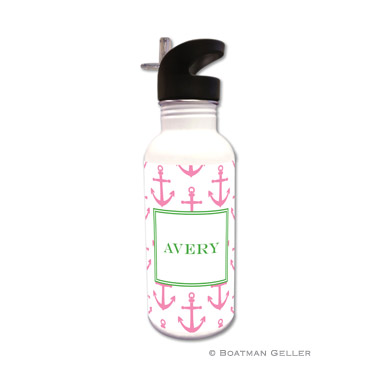 Anchors Pink Water Bottle