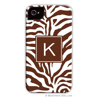 iPod & iPhone Cell Phone Case - Zebra Chocolate