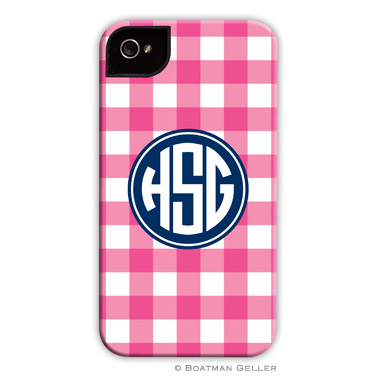 iPod & iPhone Cell Phone Case - Classic Check Raspberry