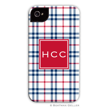 iPod & iPhone Cell Phone Case - Miller Check Navy & Red