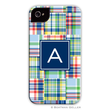 iPod & iPhone Cell Phone Case - Madras Patch Blue
