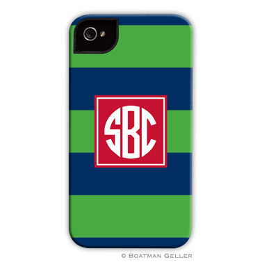 iPod & iPhone Cell Phone Case - Rugby Navy & Kelly