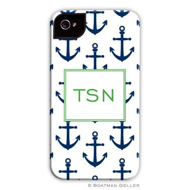 iPod & iPhone Cell Phone Case - Anchors Navy