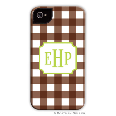 iPod & iPhone Cell Phone Case - Classic Check Chocolate