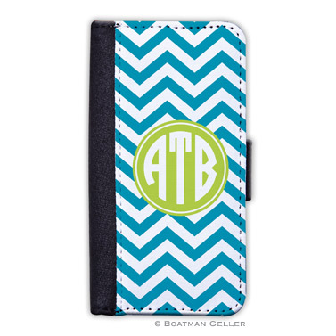 iPod & iPhone Cell Phone Case - Chevron Turquoise 1