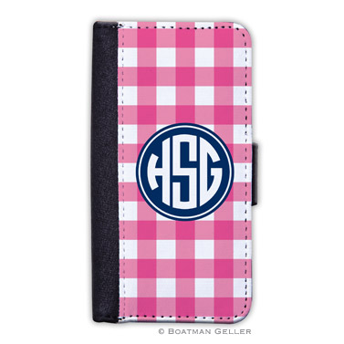 iPod & iPhone Cell Phone Case - Classic Check Raspberry 1