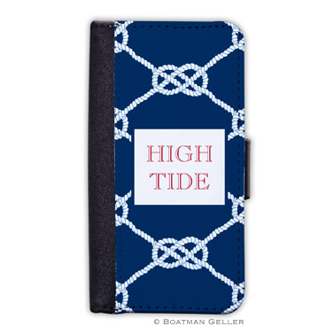 iPod & iPhone Cell Phone Case - Nautical Knot Navy 1