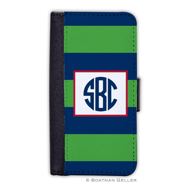 iPod & iPhone Cell Phone Case - Rugby Navy & Kelly 1