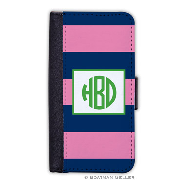 iPod & iPhone Cell Phone Case - Ruby Navy & Pink 1