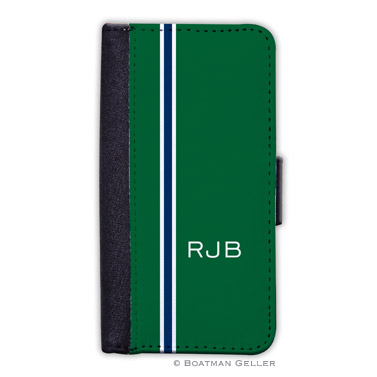 iPod & iPhone Cell Phone Case - Racing Stripe Hunter & Navy 1