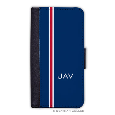 iPod & iPhone Cell Phone Case - Racing Stripe Navy & Red 1