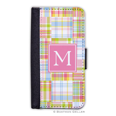 iPod & iPhone Cell Phone Case - Madras Patch Pink 1