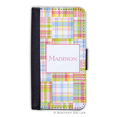 iPod & iPhone Cell Phone Case - Madras Patch Pink 1