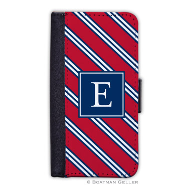 iPod & iPhone Cell Phone Case - Repp Tie Red & Navy 1