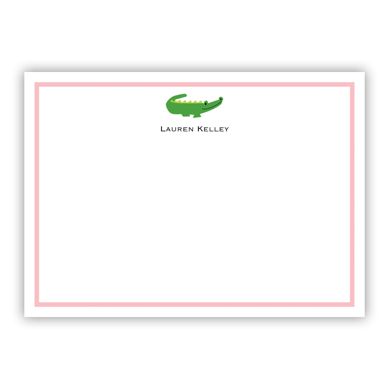 Alligator Flat Stationery, 25 Notecards