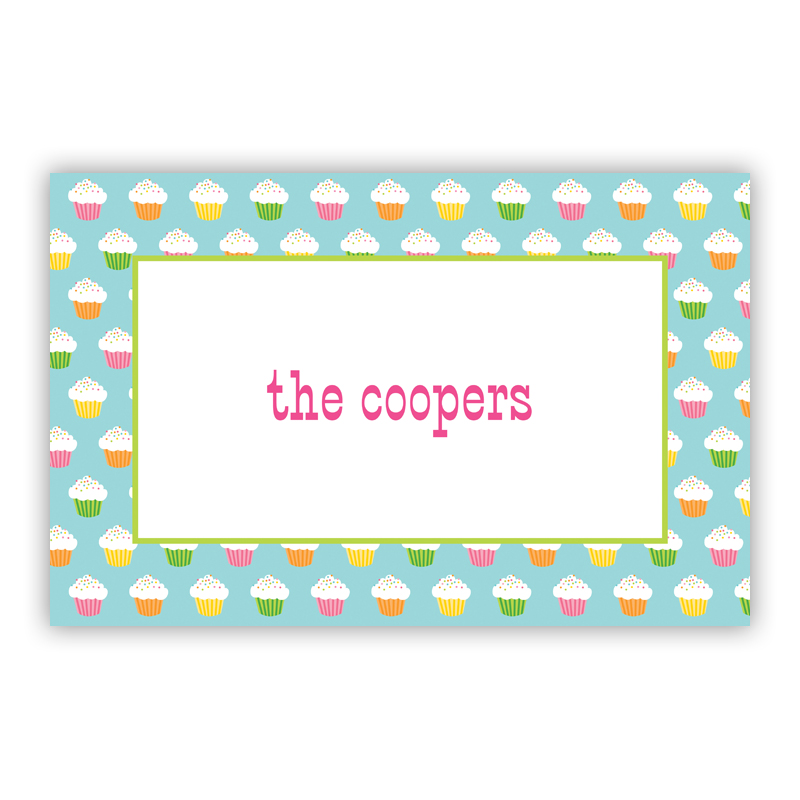 Rainbow Cupcakes Personalized Laminated Placemat