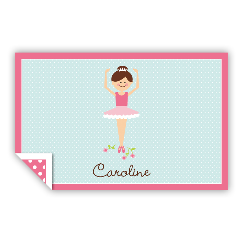 Ballerina, Customized Personalized Laminated Placemat