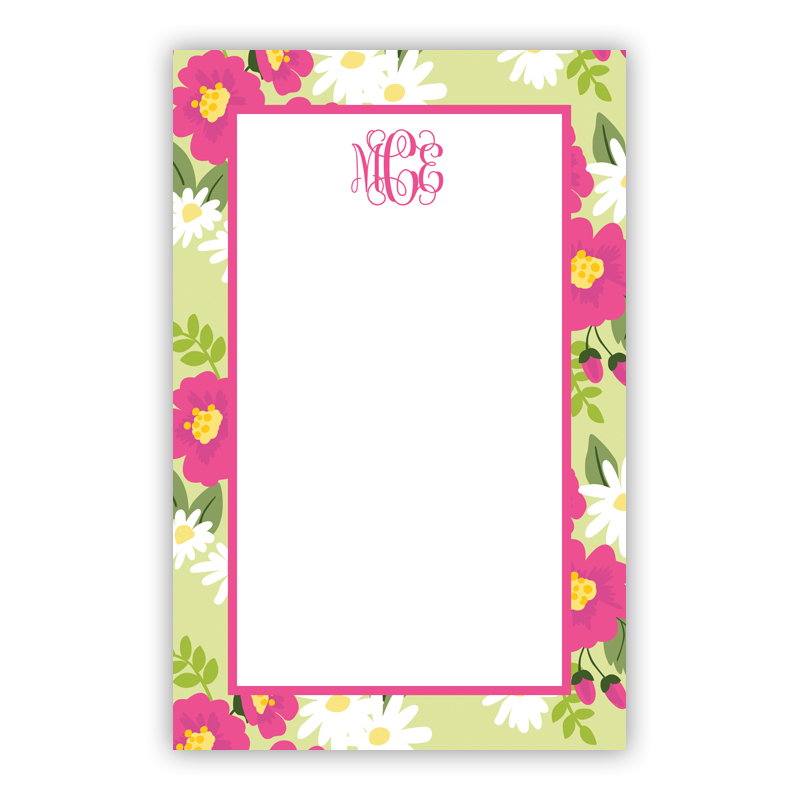 Lillian Floral Bright 150 Refill Note Sheets, Personalized